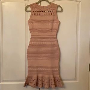 Milly knit lace cutout mermaid dress